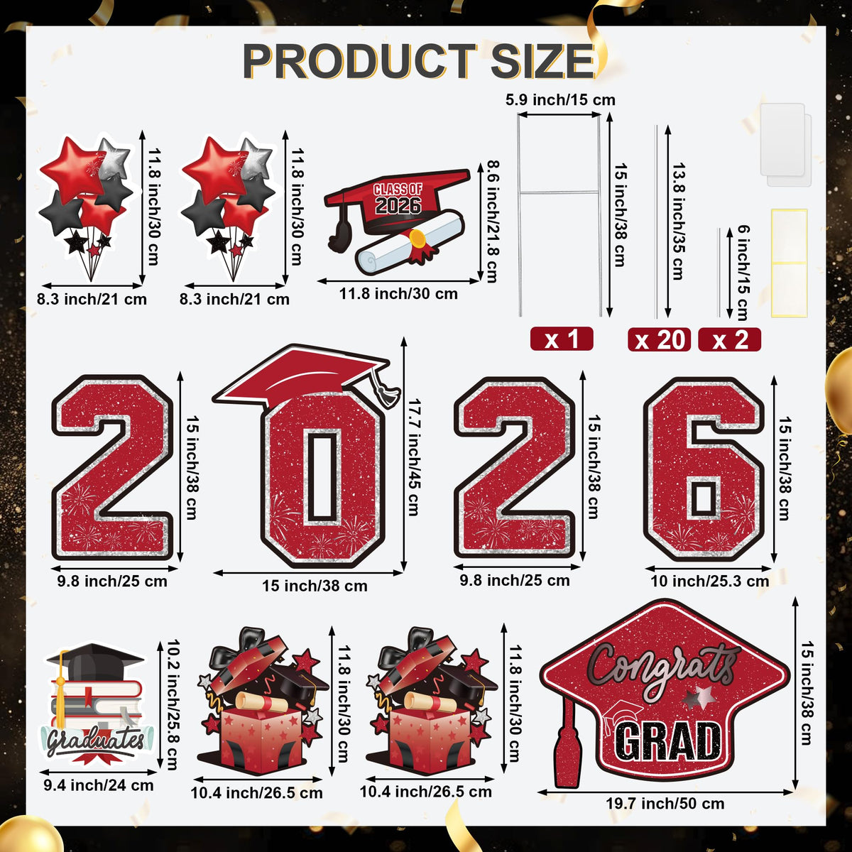 Vivantia 2026 numerals yard sign highlighting milestone celebration.