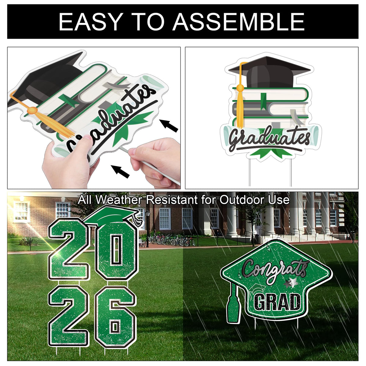 Vivantia balloon decorations create lively graduation vibes outdoors