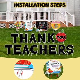 Vivantia blackboard sign with school vibes for yard decor.