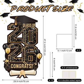 Vivantia class of 2026 congrats yard sign in black and gold.