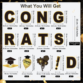 Vivantia graduation-cap graphic yard sign for festive outdoor display
