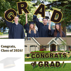 Vivantia graduation signs are easy to assemble for quick setup