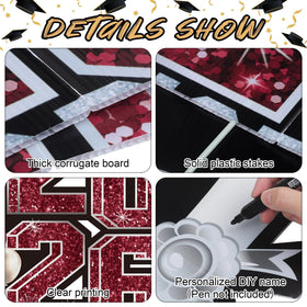 Vivantia personalized 3D font yard sign stands out at graduation events.