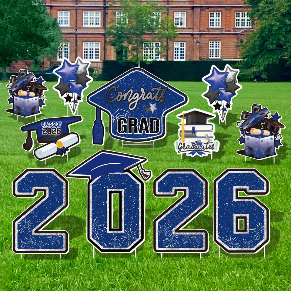 Vivantia graduation cap yard sign, 50x38 cm, ideal for bold outdoor display.