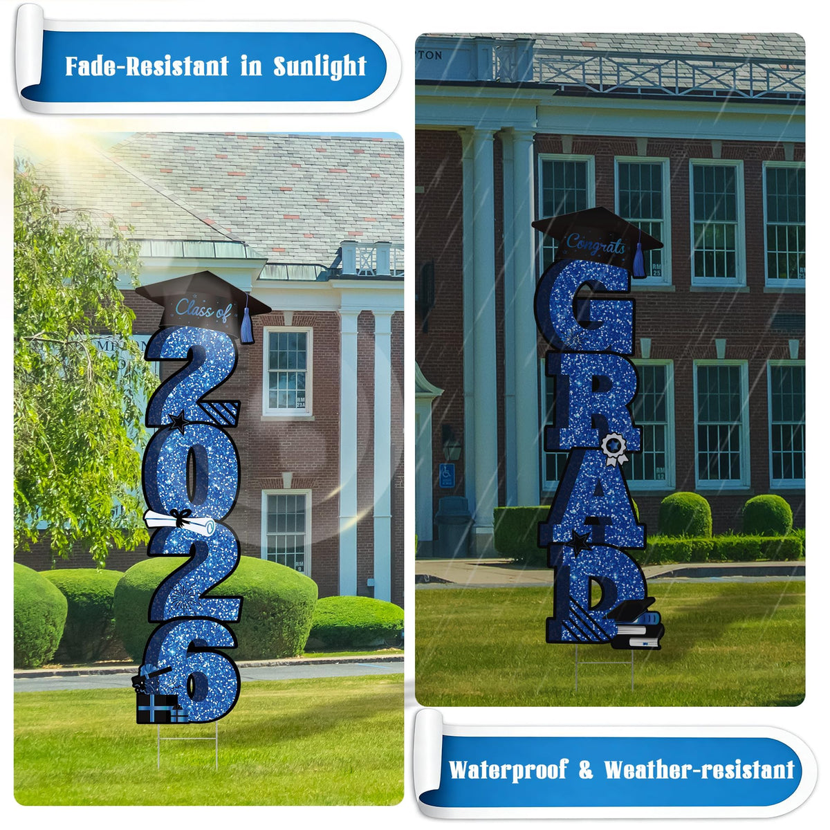 Vivantia durable yard sign with stakes ready for sturdy installation