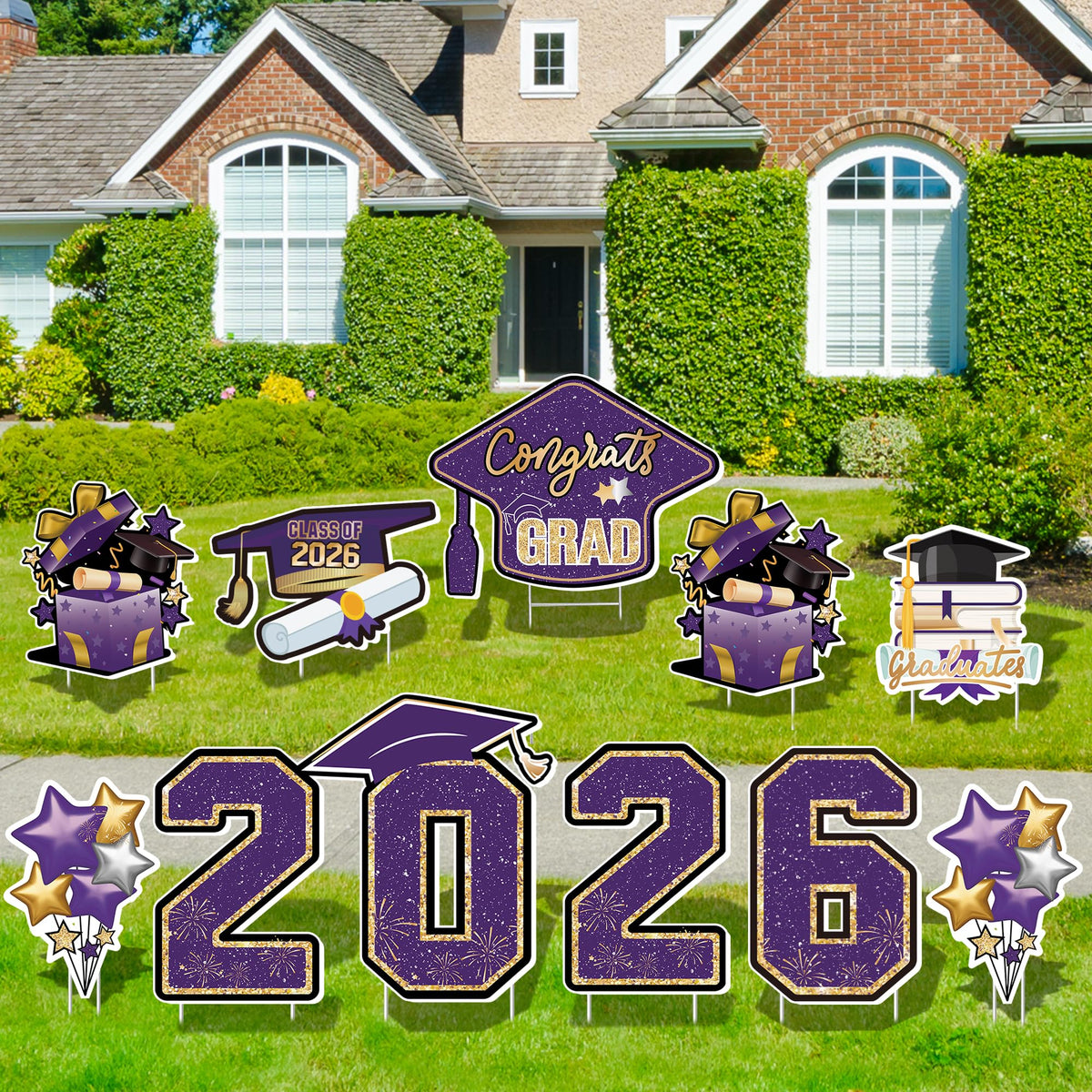 Vivantia outdoor graduation yard display suitable for gardens, yards, and campuses.