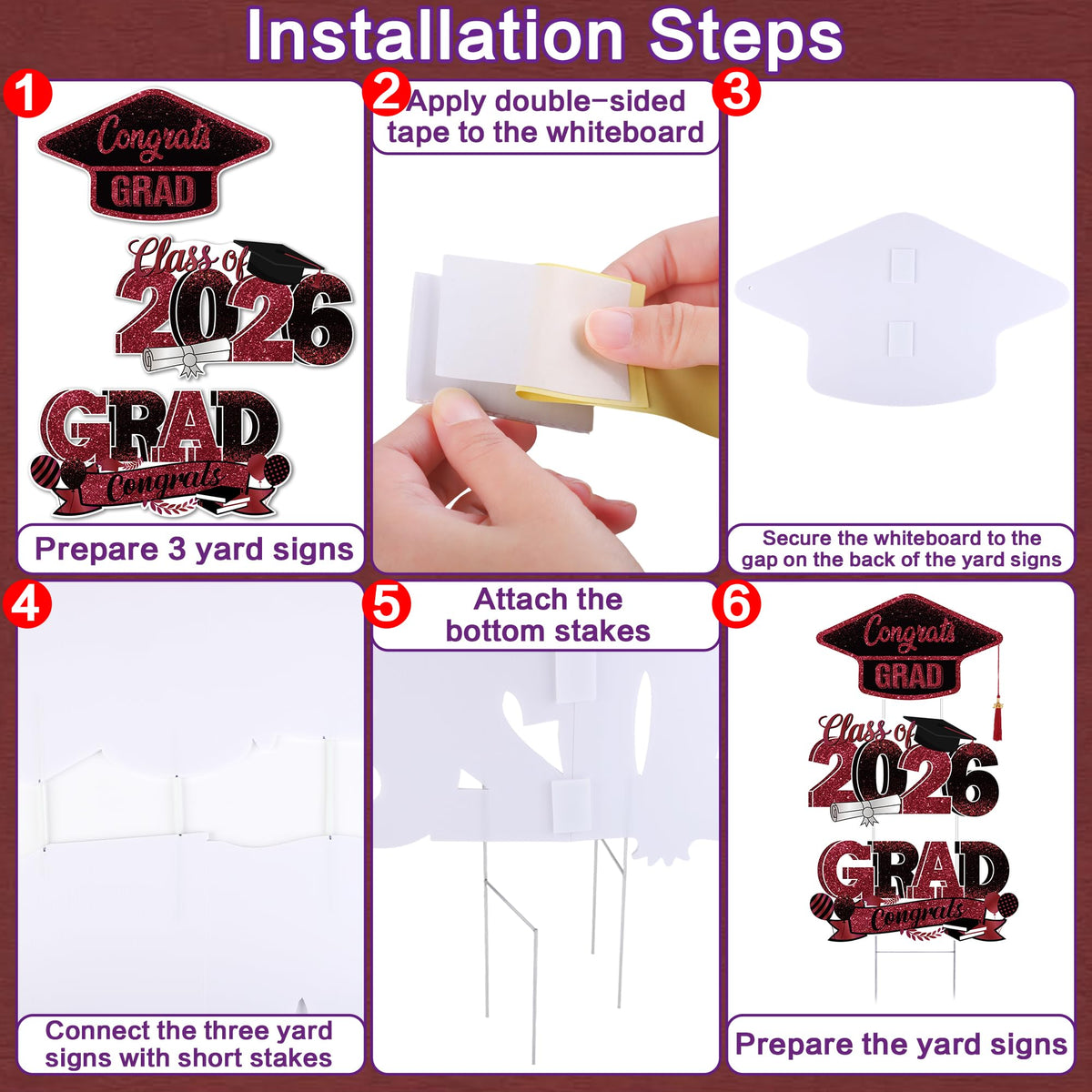 Vivantia plastic stakes provide quick, stable outdoor setup