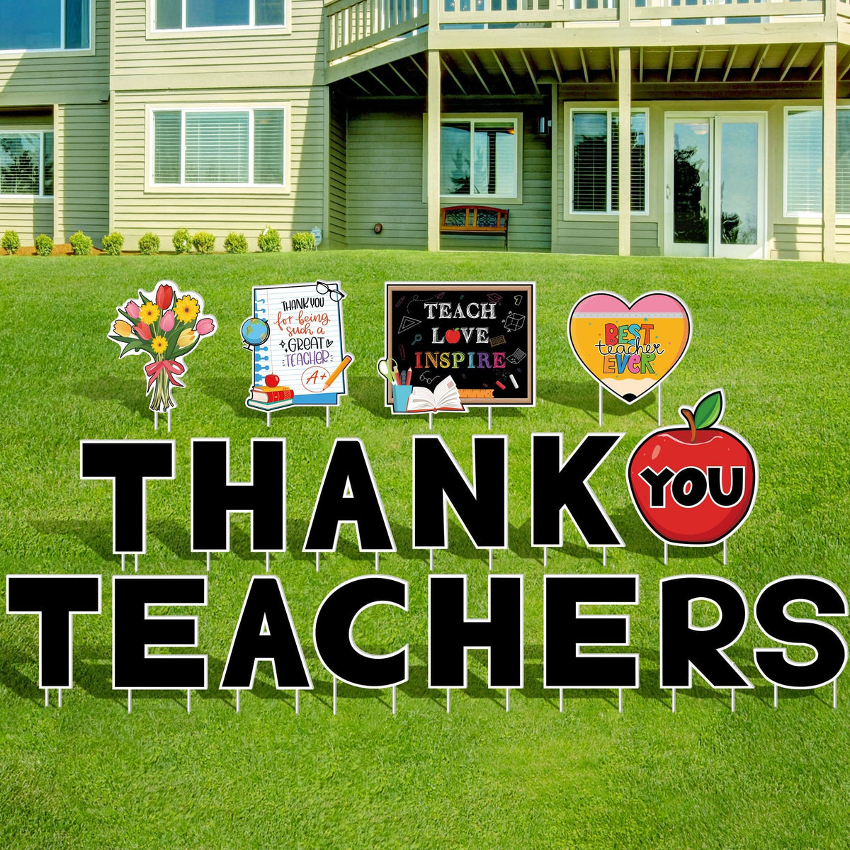 Vivantia teacher appreciation letters sign collection for outdoor display.