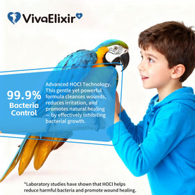 VivaElixir chicken wound spray in coop scene for daily flock care