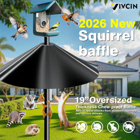 VIVCIN weatherproof baffle remains rust-free in sun, rain, and snow.