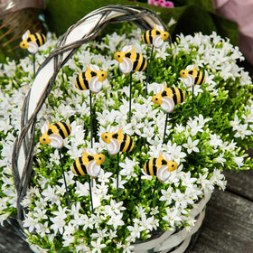 VIVIANYO HD bee garden stake for pots and planters adds whimsical charm.