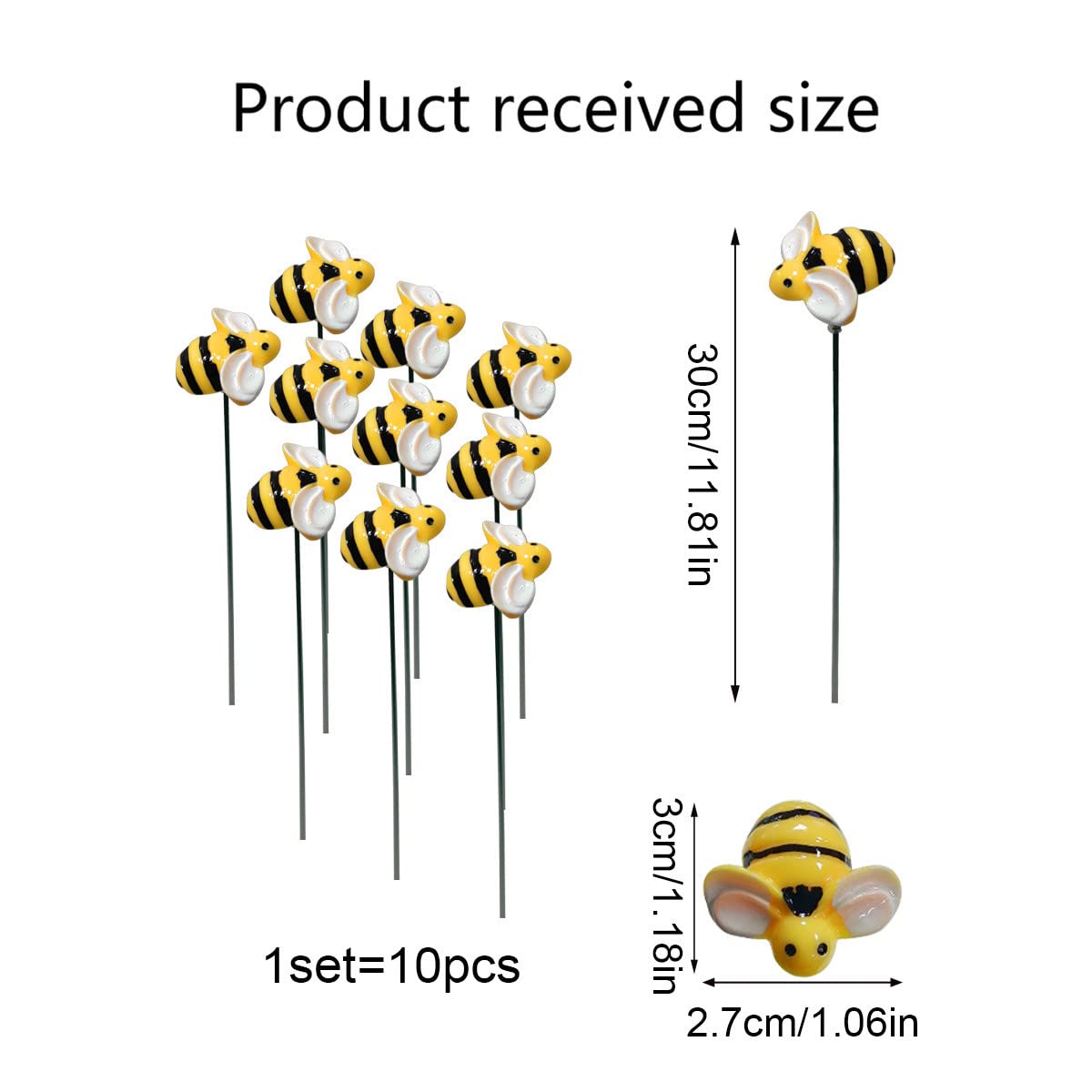 VIVIANYO HD bee garden stake set adds year-round color.