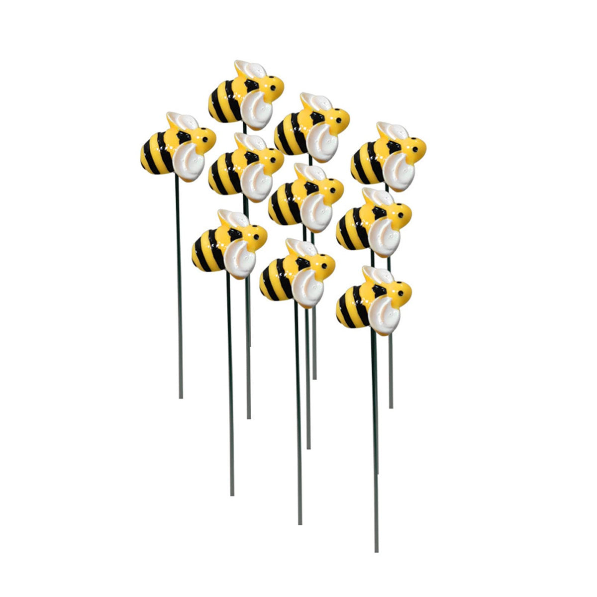 VIVIANYO HD bee garden stake in yellow brightens flower beds.
