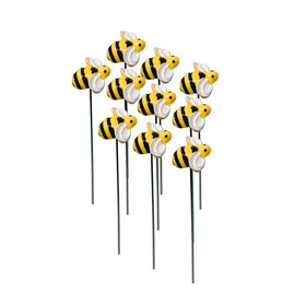 VIVIANYO HD bee garden stake in yellow brightens flower beds.
