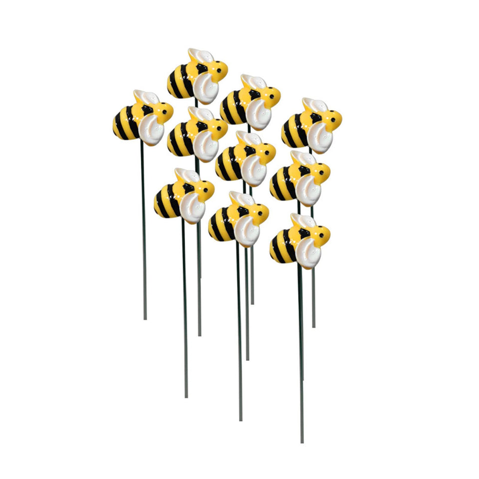 VIVIANYO HD bee garden stake in yellow brightens flower beds.