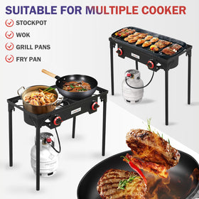 Vivicreate regulator 0-20 psi ensures steady flame and safe outdoor grilling.