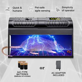 Vivideal electric rat trap with LED indicator signaling capture