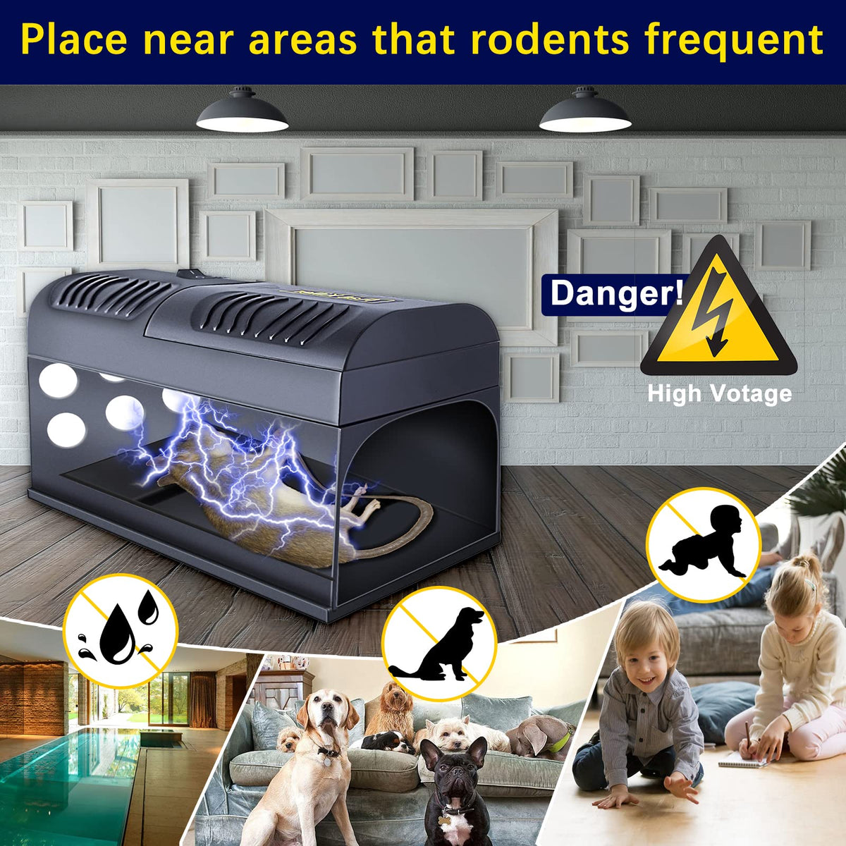 Vivideal electric rat trap reusable design for repeated use