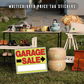 Vividsphere weatherproof signs stay readable during rain or shine for ongoing yard sale visibility.