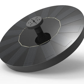 VIVII solar fountain with four nozzles for vibrant water patterns in a sunny garden.
