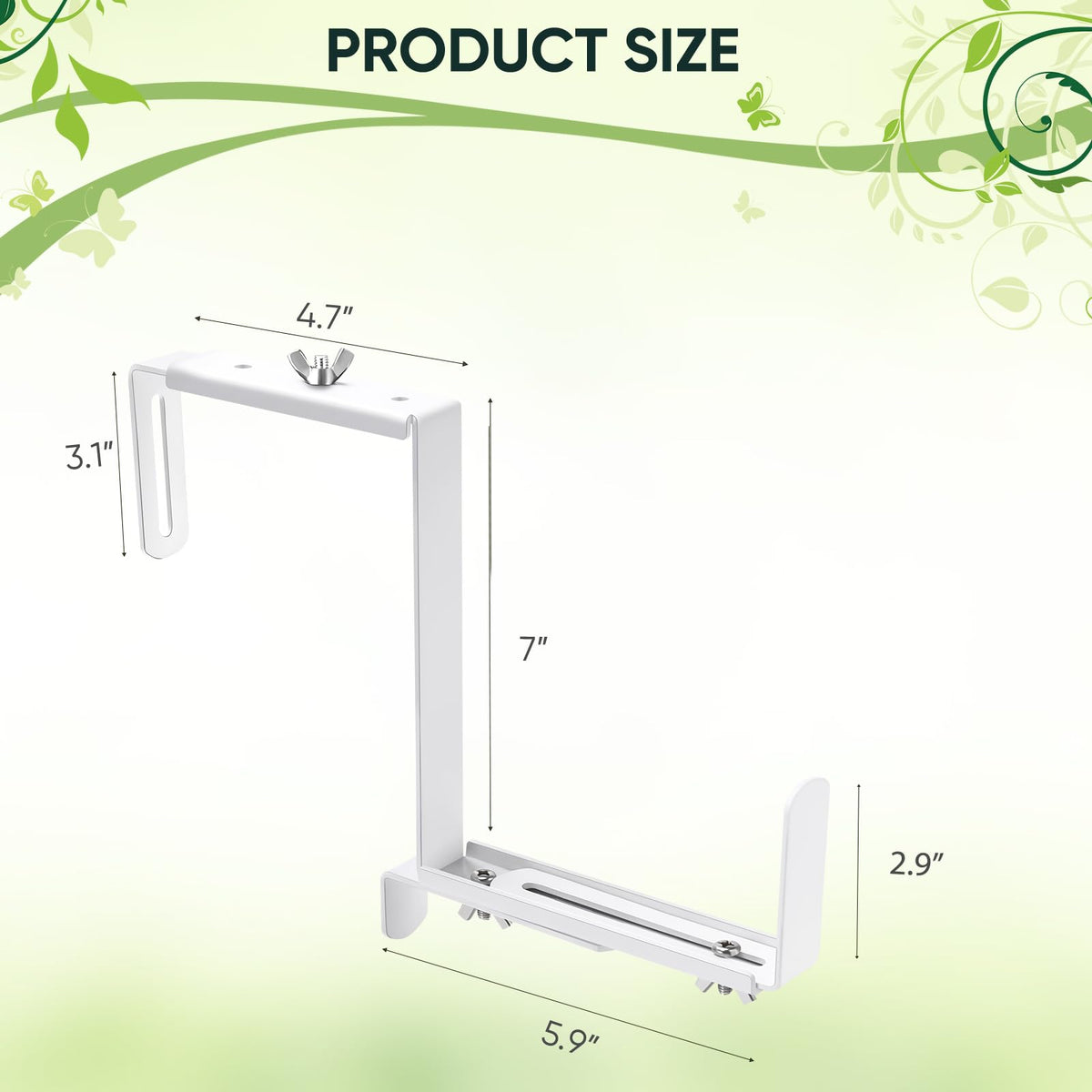 VIVIKEN adjustable planter bracket bottom—anti-tilt support for stable hanging