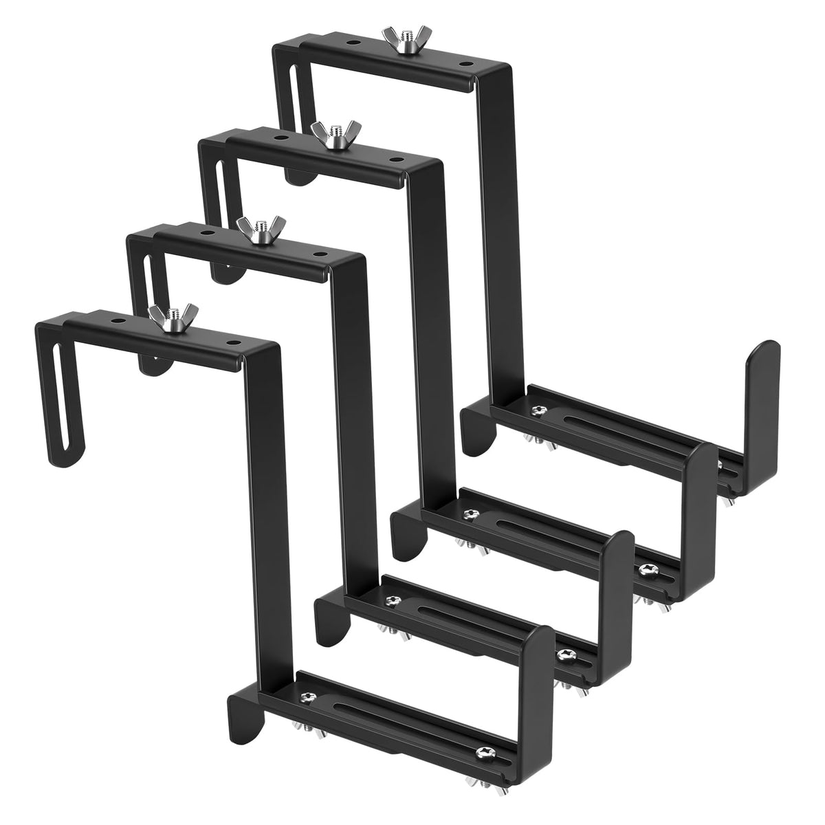 VIVIKEN planter box bracket with adjustable top and bottom for secure pots