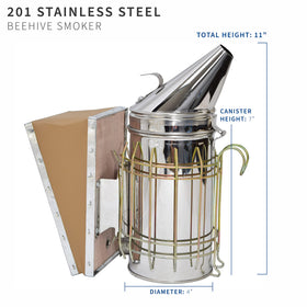 VIVO Bee Hive Smoker with 4-inch diameter canister for steady smoke control