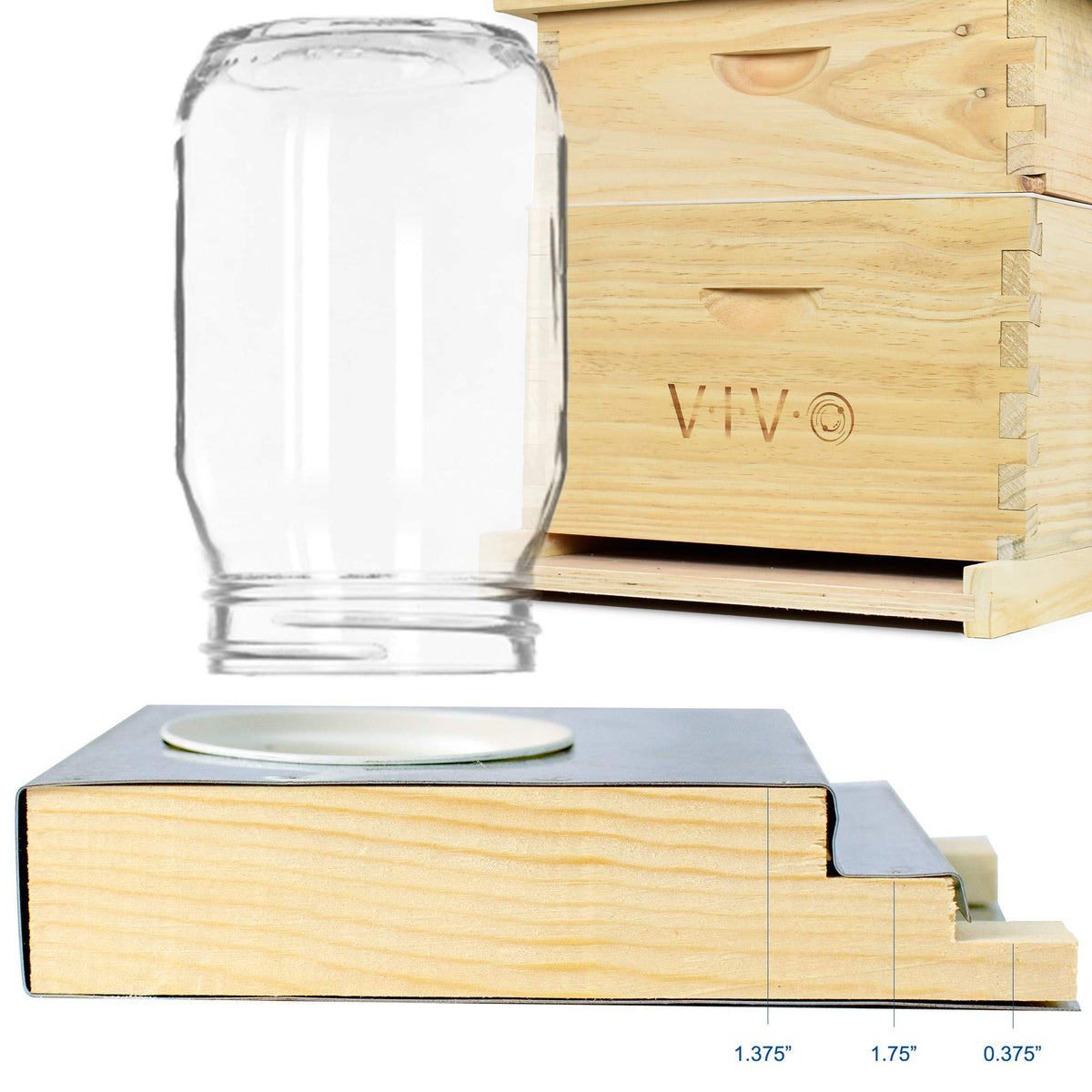 VIVO BEE-V110 syrup level view helps planned feeding and maintenance
