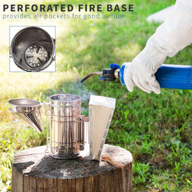 VIVO Perforated fire base enhances airflow for efficient burning