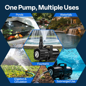 Vivohome 100W pump with a 20 ft power cord for flexible placement.