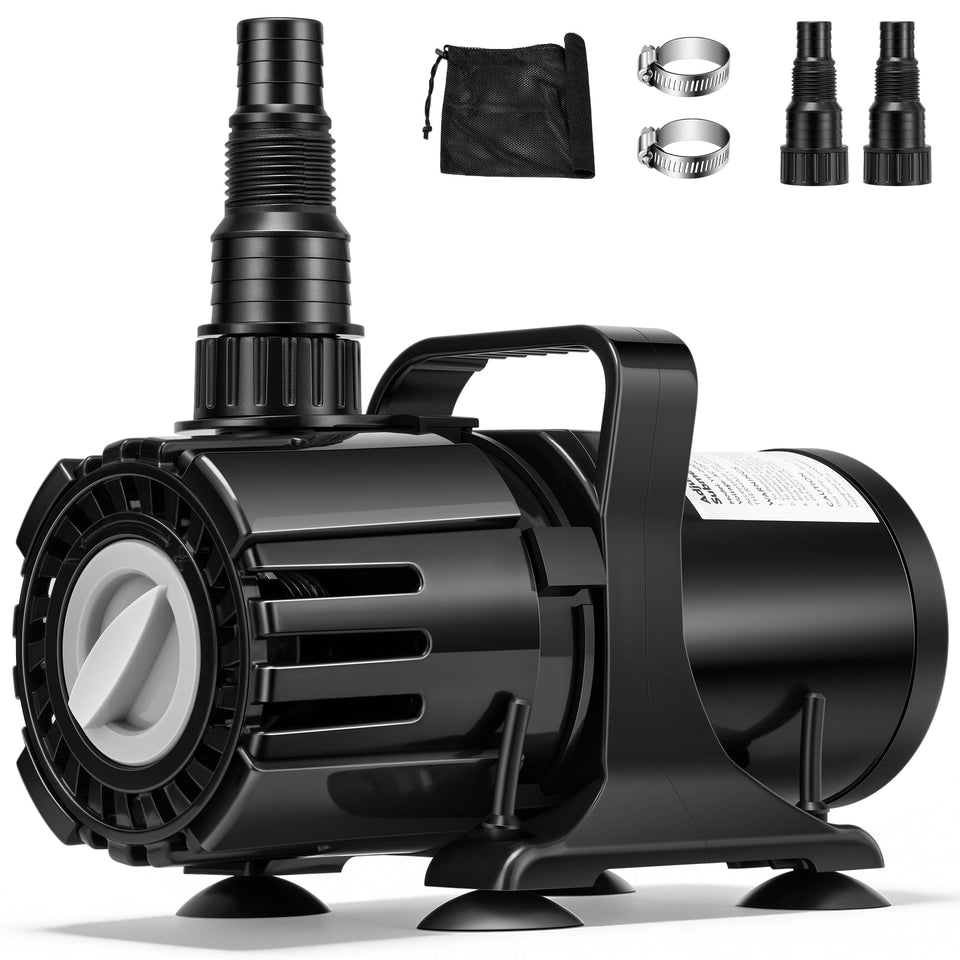 Vivohome 100W pump with front rotary knob for precise stepless flow control.