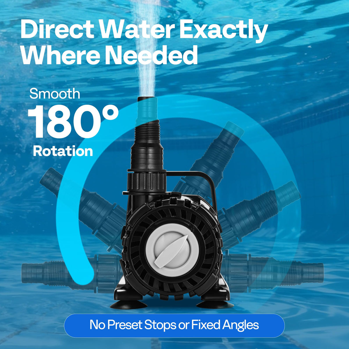 Vivohome 100W pump with IPX8 protection for submerged reliability.