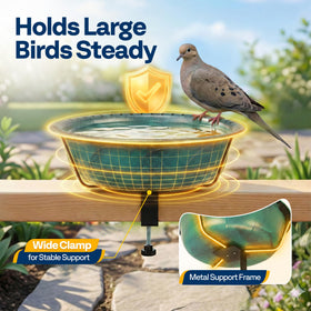 3.5-inch deep bowl provides a comfortable bathing area for birds