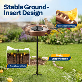 VIVOHOME 4-prong base provides stable support in windy gardens