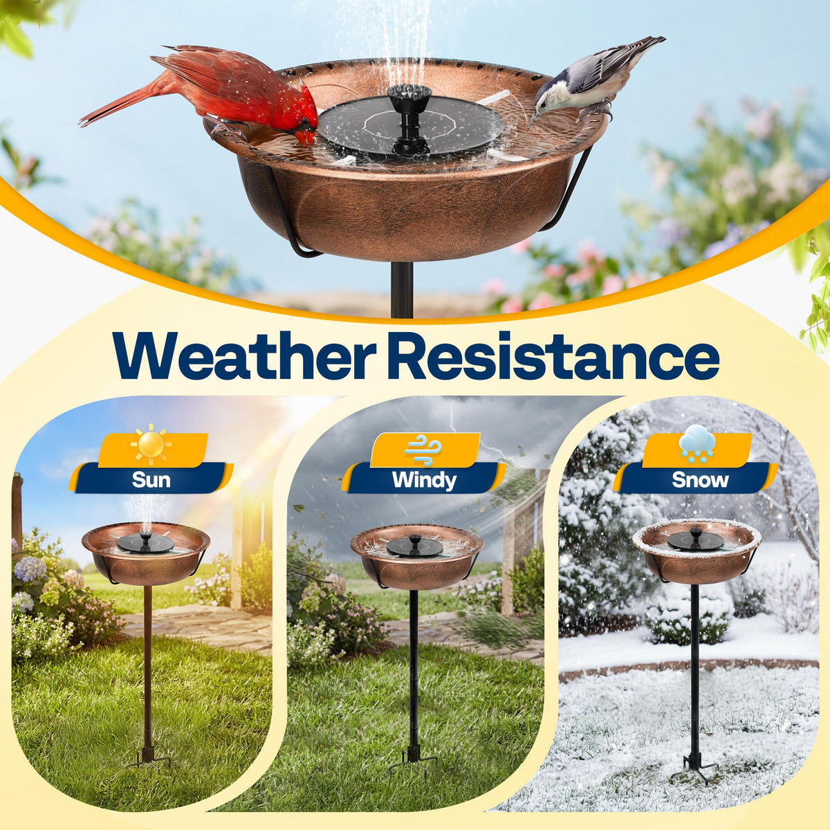 VIVOHOME four-prong base provides stable support for larger birds