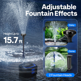 VIVOHOME 4-in-1 pond filter 3-way valve tunes flow