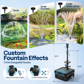 VIVOHOME 60W submersible pump provides reliable pond circulation
