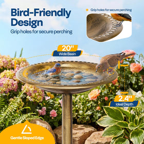 VIVOHOME antique copper finish complements patios while resisting sun fade.