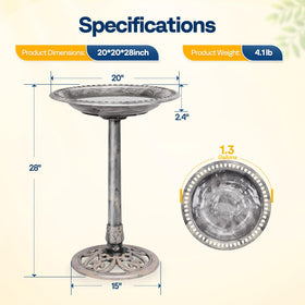 VIVOHOME bronze-gray finish resists sun and rain.