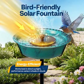 VIVOHOME bird bath detachable bowl enables quick water changes