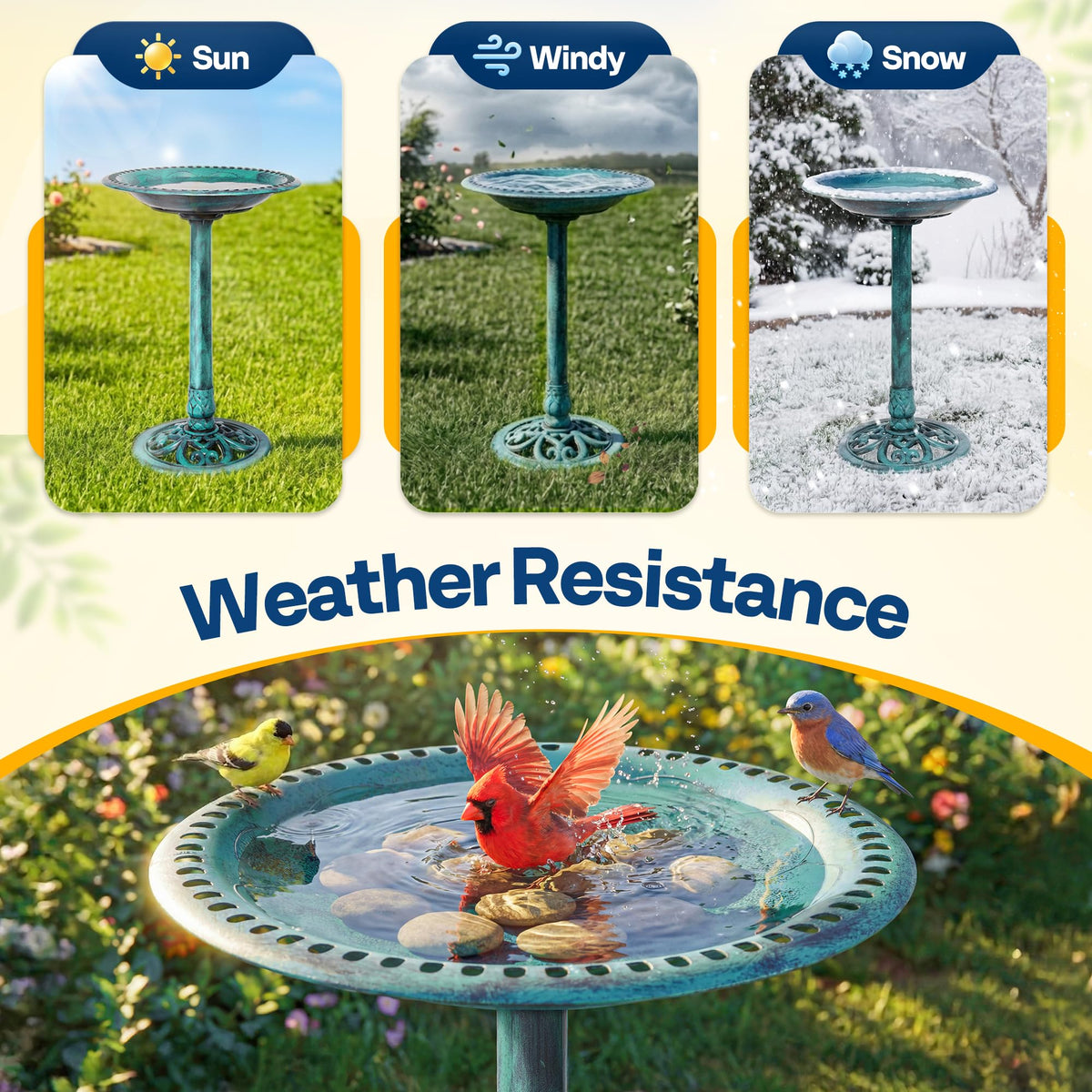 VIVOHOME stable base helps withstand windy days