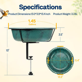 Bird feeder option with VIVOHOME bath attracts birds with seeds