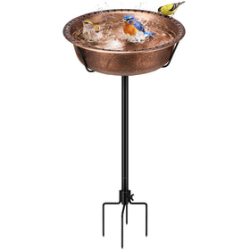 VIVOHOME bird bath bowl on bronze outdoor stand for year-round outdoor use