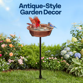 VIVOHOME bird bath detachable bowl showing easy cleaning and quick water changes