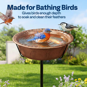 VIVOHOME bird bath simple setup and feeder option