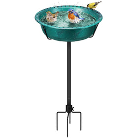 VIVOHOME birdbath outdoor bowl invites birds to drink and bathe.
