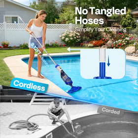 VIVOHOME cordless pool cleaner operates quietly with strong 40W motor