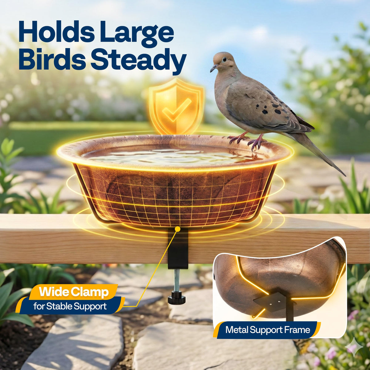 VIVOHOME antique bronze finish adds garden charm.