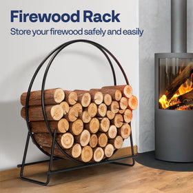 VIVOHOME log rack with cover shields wood from rain and sun