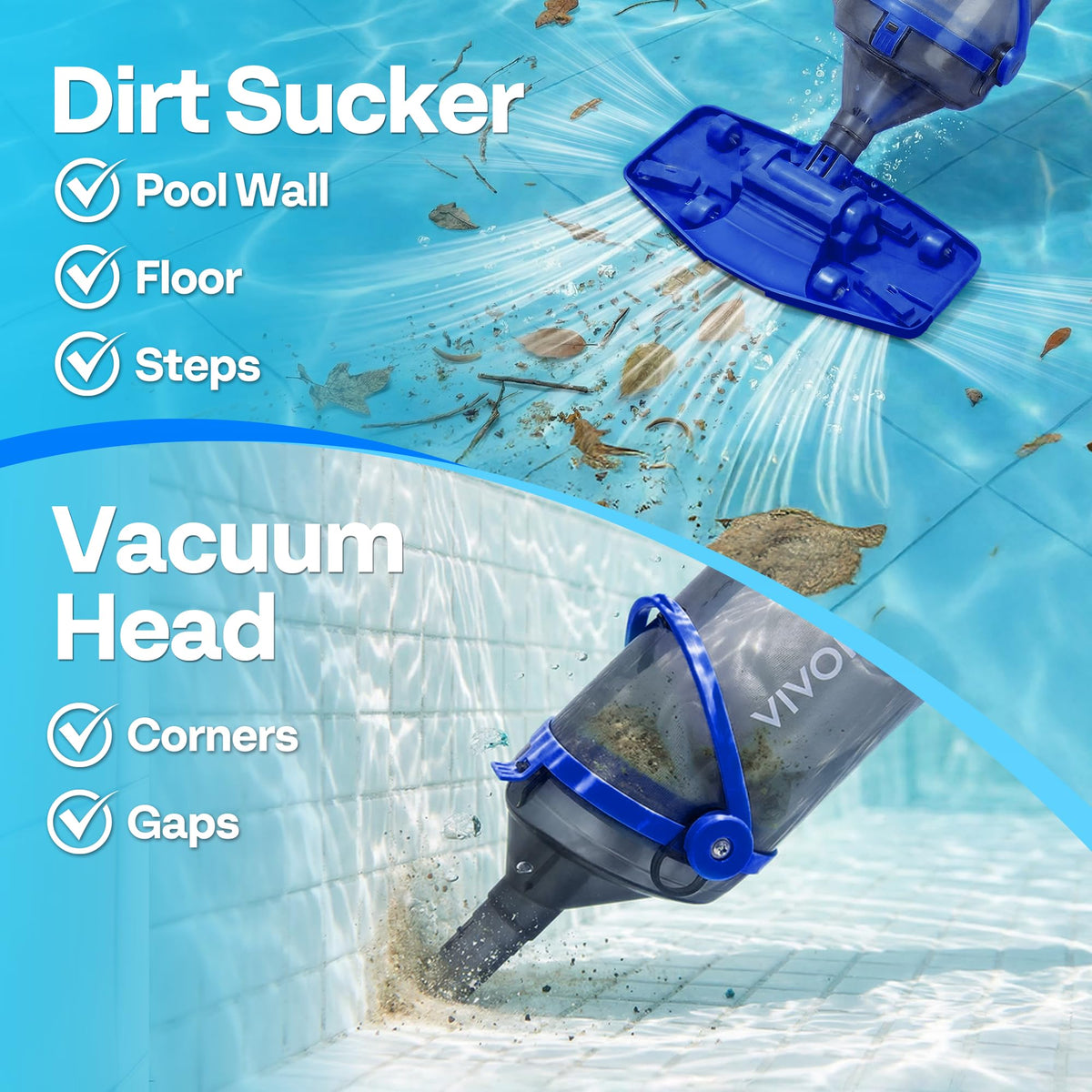 VIVOHOME four-filter bag system with backflow control for clean suction